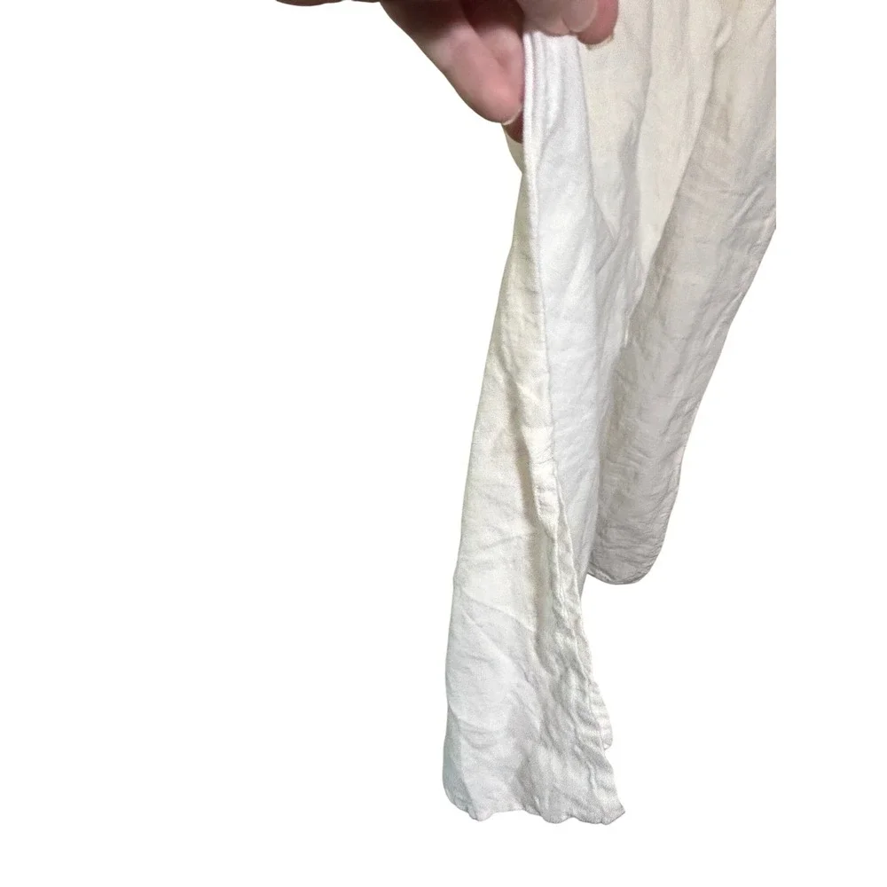 Cloth & Stone Linen Jumpsuit Drawstring Waist Casual White XS‎